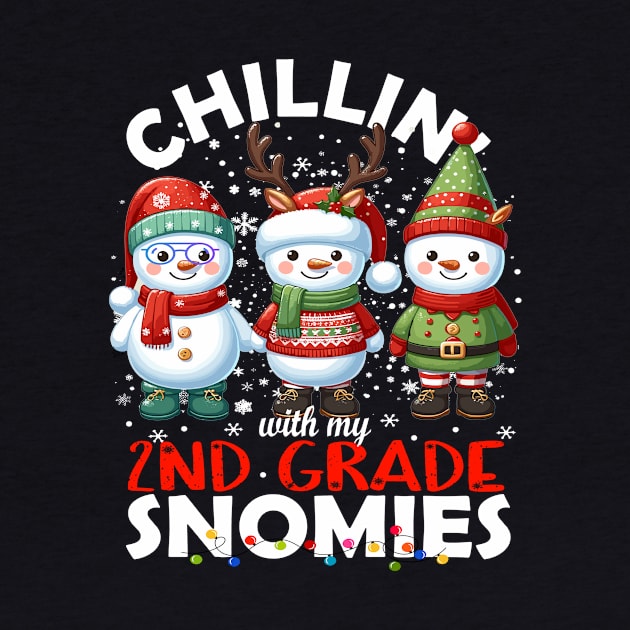 Chillin' With My 2nd Grade Snowmies Teacher Christmas Gift by AlmaDesigns